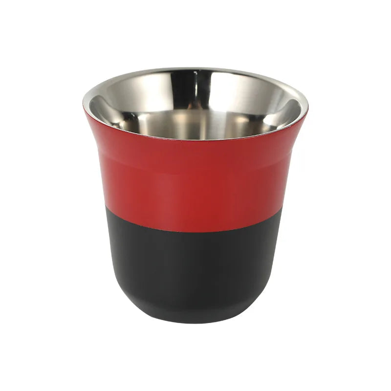 Metal Espresso Cup Double Wall Stainless Steel  Coffee Mug