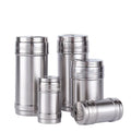 Wholesale Eco-Friendly Dishwasher Safe Stainless Steel Metal Salt Pepper Shaker Spice Bottle with Shaker Lid Color Box Packaging