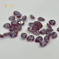 Color Changing Synthetic Color Changing Purple Pear Alexandrite Stone