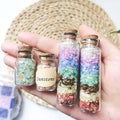 Chakra  Gravel Bottle Different Crystals Gemstones in Glass Bottle Healing Stones Chakra Reiki  Chips Jars