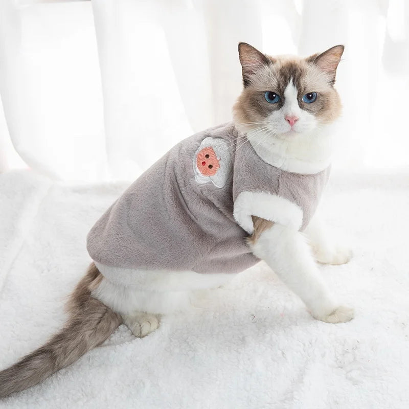 New Arrive Winter Warm Dog Clothes Soft Cute Dog Harness Pet Clothes