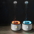 New Ultrasonic Essential Oil Aromatherapy Diffuser Portable Fire Volcano Jellyfish Humidifier USB Plastic 12 OEM Household DC