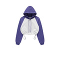 SanDian Fashion Solid Blank Hooded Sweater Long Sleeve Fleece Warm Crop Top Hoodie for Women