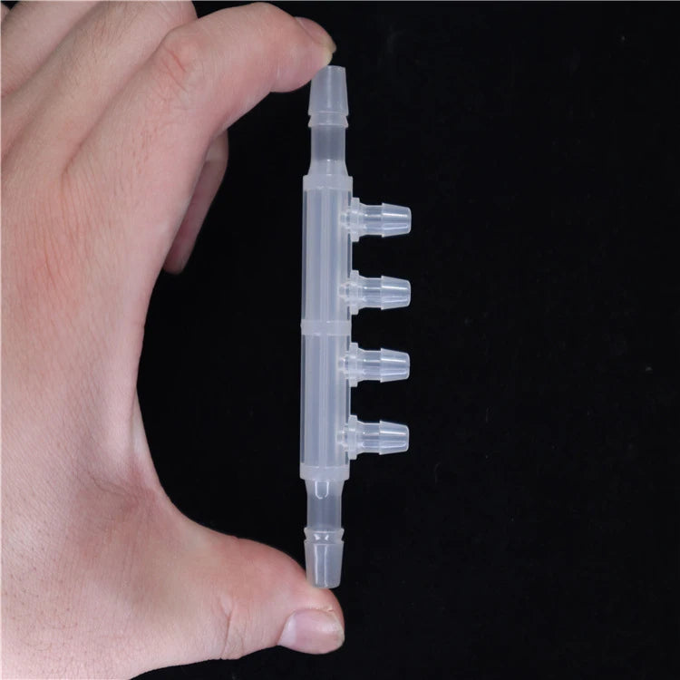 8mm Intake to 4mm Outlet Hose Splitter Fish Tank Fittings Garden Hose Connector Aquarium Joint