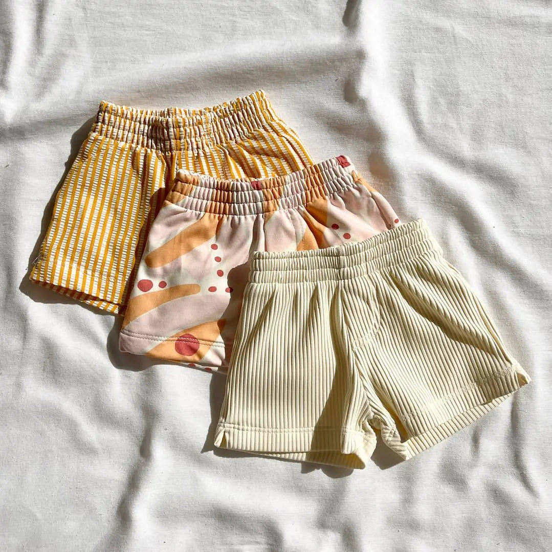 Swimsuit Children Swimming Trunks Comfortable Cute Boy Swimsuit Ribbed Print Beach Boxer Swimming Trunks Baby Beach Shorts