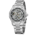 T-winner Factory Stock Men's Luxury Mechanical Skeleton Automatic Watch Stainless Steel Band