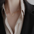 Wholesale Simple Hollow Crystal Butterfly Necklace Fashion Classical Link Chain Pendant Necklace Women Elegant Jewelry Gift