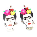 Hyperbole Hiphop Humanoid Pendant Dangle Earrings Colorful Cool Lady Acrylic Resin Drop Earrings for Women Party Jewelry