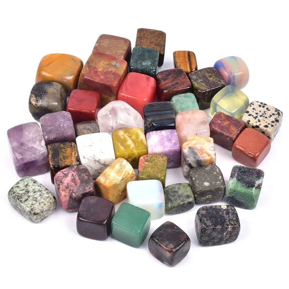 Wholesale Natural Crystal Tumbled Stone Quartz Chip Crystal Cube Stone Crystal Gravel Healing Stone