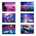5D DIY Full Diamond Square/Round Painting Beads Landscape Sea Dolphins Canvas Painting Adult Home Decor Craft Embroidery Animals