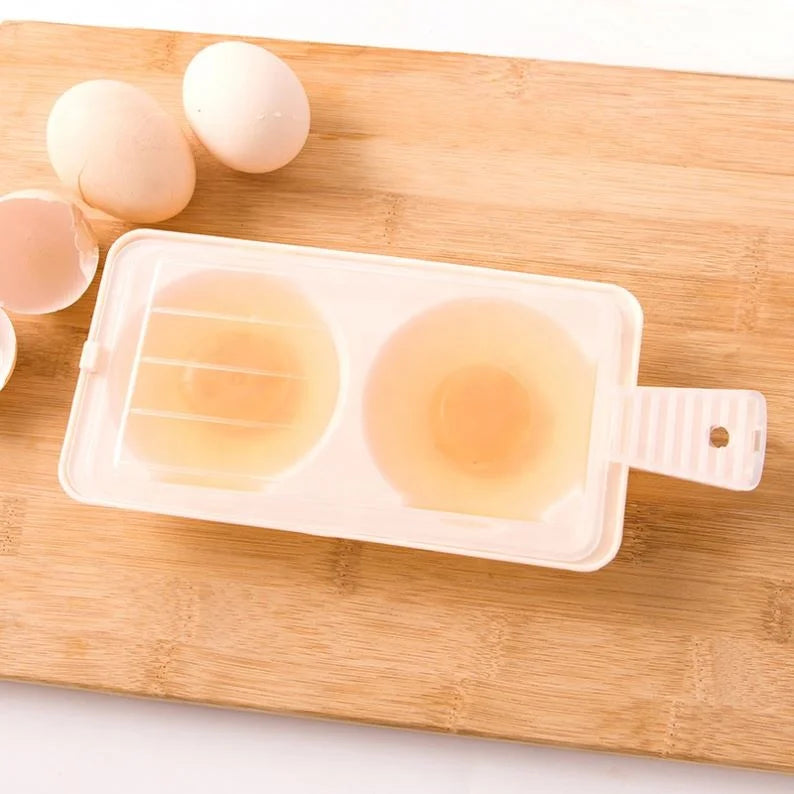2020 New Creative Fun Kitchen Breakfast Portable Egg Cooker DIY Mold Microwave Oven Steamer Can Cook 2 Eggs at a Time