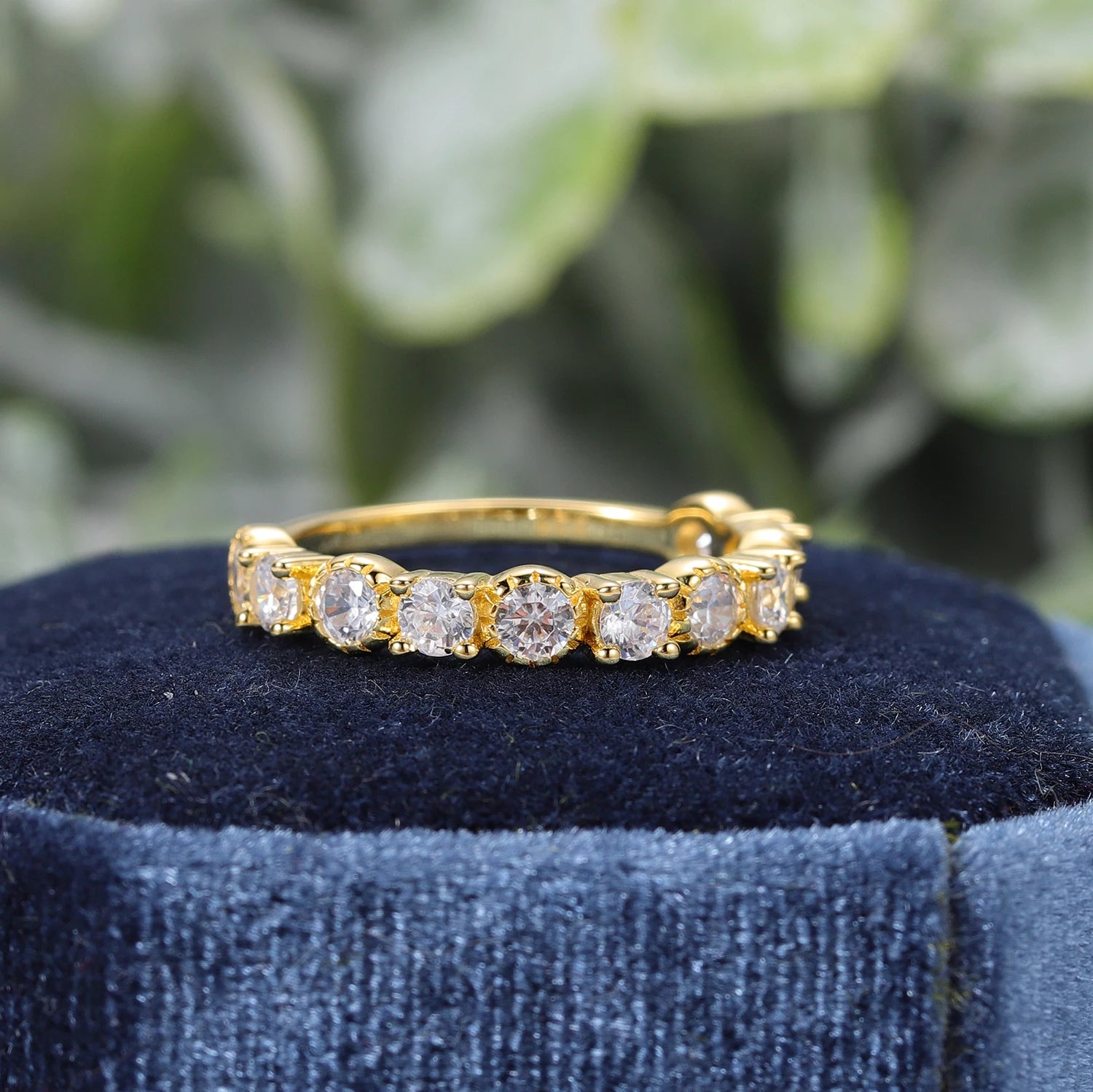 OL0953 Abiding Trendy Jewelry Wholesale Sterling Silver 925 Ring Gold China 3mm Moissanite Wedding Band Stacking Eternity Rings