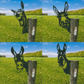 DIY Farm Cattle W-Shig Metal Peeping Cow Chicken Goat Horse Wall Art Decoration Outdoor Garden Fence Animal Sculpture