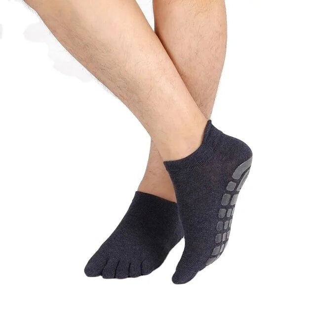 Mens No Show Socks Men Ankle Socks Low Cut Non slip Casual Invisible Cotton Yoga Socks