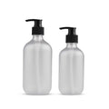 500ml Frosted PET Plastic Cosmetic Press Bottle with Pump Lid for Clear 300ml Shampoo Bottle MOQ 100pcs