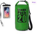 WOQI  Waterproof Dry Bag Backpack Roll Top  Compression Sack Keeps Gear Dry for Kayaking Beach Rafting Boat