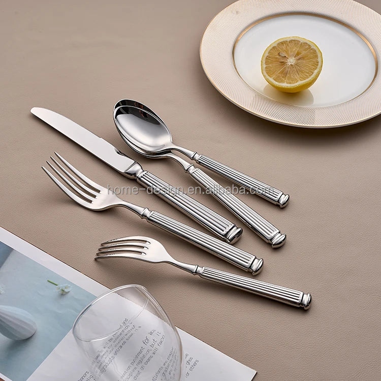 11Pcs Forks and Spoons Silverware Set Food Grade 304 Stainless Steel Flatware Cutlery Set Mirror for Coffee & Tea Hotels