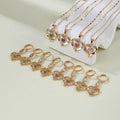 Hengdian Heart-Shaped Zirconia Necklace and Earrings Fashion Jewelry Set Jewelry Sets  for Women