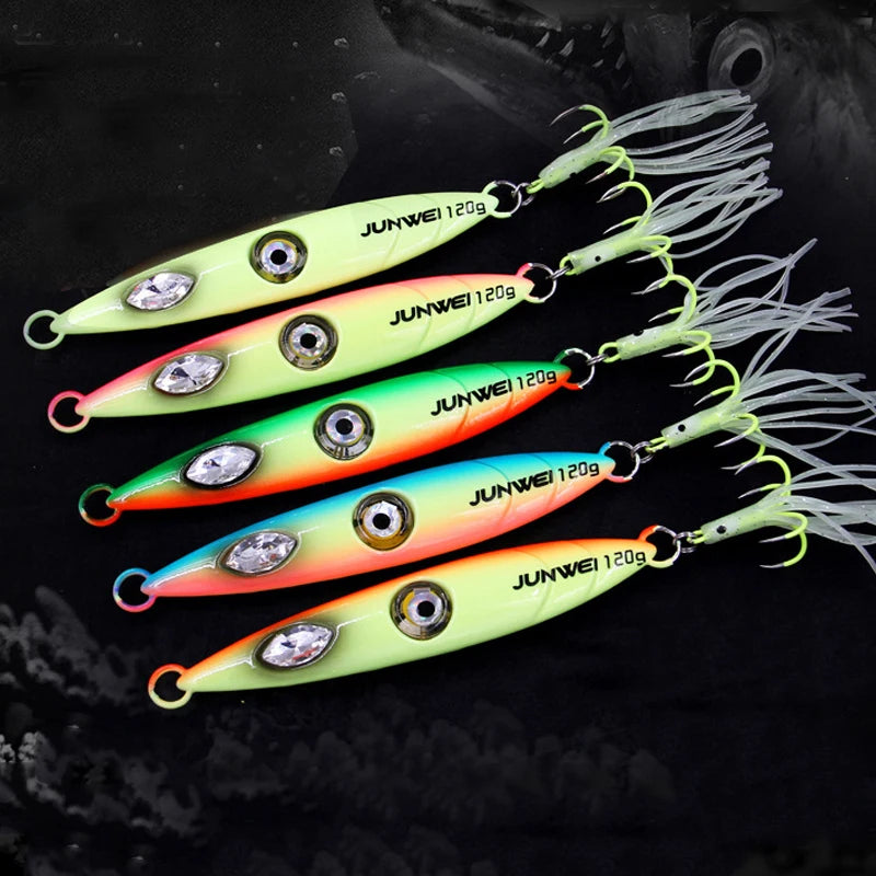 Fishing Lures Metal Jigs 60g 80g 100g 120g 150g to 300g Slow Pitch Jigs Lure With Lead Fish Metal Slow Jigging