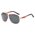 5184 Sunglasses Metal Square Frame Unisex Korean Style Driving UV400 Polarized Photochromic Transition Retro Sun Protection