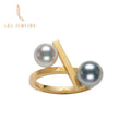 Luxury Bespoke 18K Solid Gold Pearl Ring - Handcrafted Custom Personalized Fine Jewelry Anniversary Engagement Bridal Gift