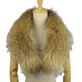MWFur Fashion Raccoon Fur Collar Fox Fur Scarf  for Women Winter Season Street Fashion Fur Collar Neck Warmer for Jacket