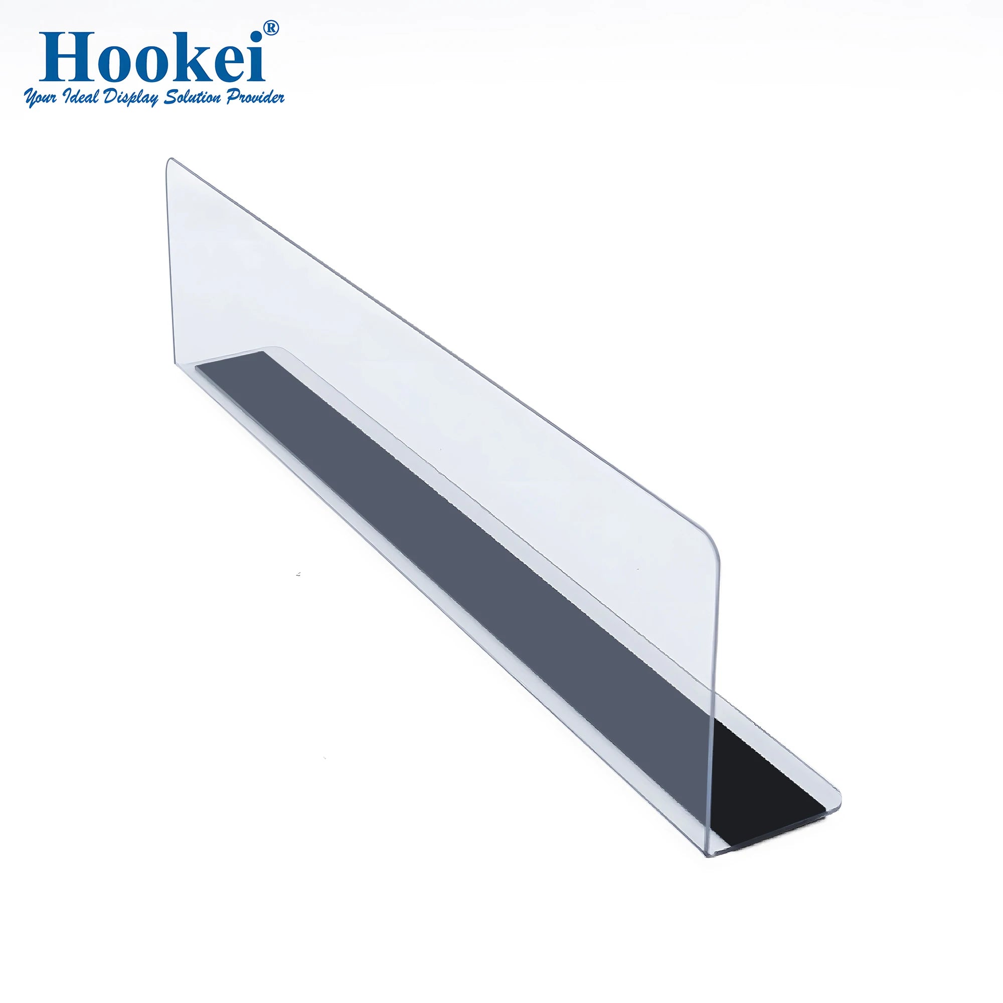 Products Supermarket Display Tray with PusherPlastic Product Rack PusherShelf Divider and Pusher