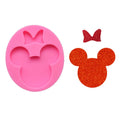 Early Riser Shiny Eco-Friendly Silicone Mini Mouse Head Mold Keychains Resin Craft DIY Stocked Cake Tools OME ERH2006014 1 Piece