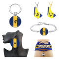 Manufacturer Barbados Map Charm National Flag Pendant Necklace Bracelet Bangle Earrings Keychain Jewelry Set