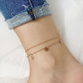 HOVANCI Letter Anklets With Charms Foot Jewelry Bell Sound Gold Chain Stainless Steel Anklets 2022