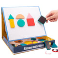 New Arrive Wooden DIY Magnetic Foldable Multifunction Drawing Board Toy Kids Stickers Early Educational Puzzles Toys for Baby