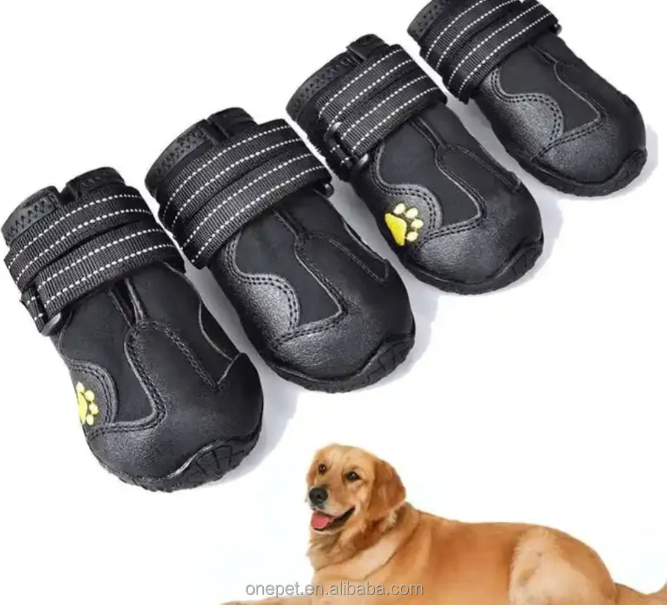 Outdoor Hiking Walking Anti Slip Dog Shoes Waterproof Reflective Large Pet Dog Shoes Boots Big Dog Shoes