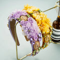 Luxury Flower Rhinestone Headbands Women Bride Wedding Baroque Hairbands Crystal Jewelry Headband