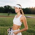 Women's Quick-Drying Nylon Running Visors Hat with UV Protection Sun Visors for Outdoor Sports Tennis Cap Women's Sunscreen Hat