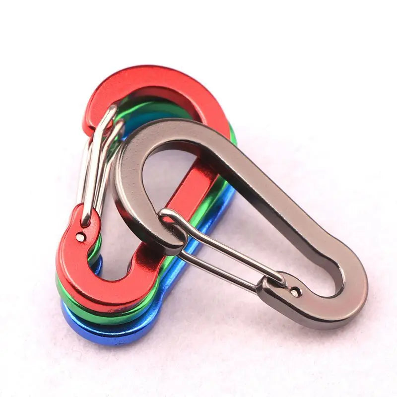 Wholesale New Customizable Aluminum Alloy D-shaped Plain/Anodized Zinc Finish Sling Hook Mountain Outdoor Climbing Carabiners