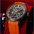 Custom Luxury Mechanical Watch for Men Brand Your Own Logo Luminous Hands Skeleton Mens Watch  Waterproof Watch Round 20cm