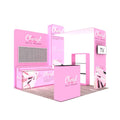 10x10ft Portable Aluminum Shelf Stand Mental Peg Board Backlit Counter Exhibition Trade Show Booth