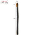 New Design Silver Color Pincel Kolinsky Para Uas 3D Kolinsky Nail Brush Pure Kolinsky Different Sizes Round Type Nail Brush