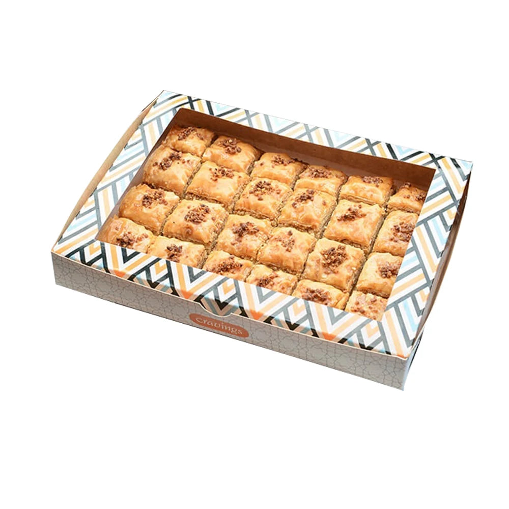 Customized Premium Assorted Sweet Baklava Christmas Pastry Boxes With Window
