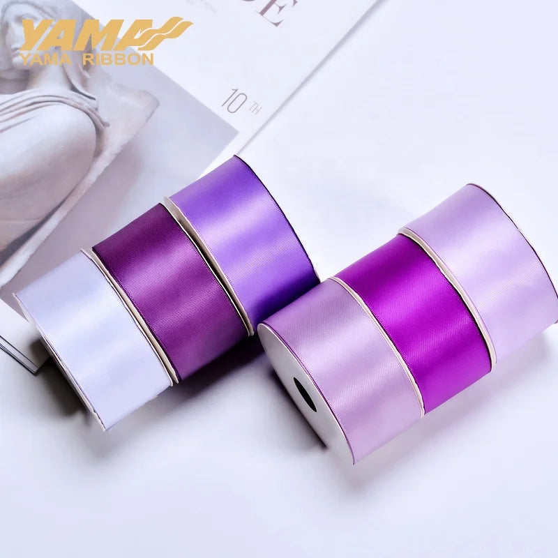 100% Polyester Satin Double Face Ribbon 38mm Width Soft Violet Purple 100 Yards Roll
