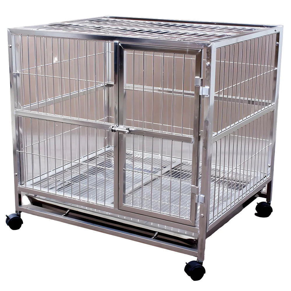 OEM Custom Sheet Metal Fabrication 304 Stainless Steel Pet Cage Laser Cutting Sheet Metal Service Steel Welding Manufacturer