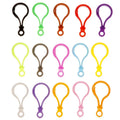 100pcs/bag Multicolor Plastic Clasp Keychain Lanyard Clip Clasp Kids Backpack Doll Plastic Keychain Hook