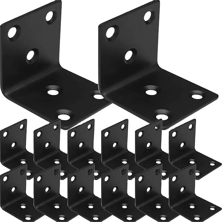 LC Durable Black Finish Right Angle Embossing Conner Brace Corner Protector for Flight Case Wooden Box Tool Box Corner Bracket