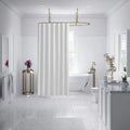 Factory Price White Bathroom Curtain 240x200CM Fabric Cloth Thickened Waterproof Shower Curtain Liner Bathtub Curtains Home Dec