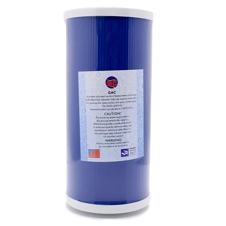 Replacement 10 Inch Activated Carbon Water Purifier Filter Cartridge and Carbon Block High Flow Water Filter Cartridge