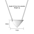 Hot Selling 925 Solid Silver Triangle Pendant Engrave Metal Blank Pendant Necklace Fine Jewelry Necklaces
