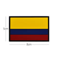 Colombian Flag Tactical Patch PVC Rubber Patches With Hook National Flag 8*5cm