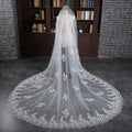 ROMANTIC Wholesale Wedding Accessory One-Layer Bridal Veils With Lace Flower