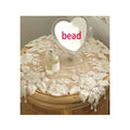 Luxury Hand Beaded Lace Modern Customizable Tablecloth Set 16 Piece Floral Embroidery for Wedding and Home Dining