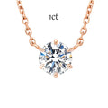 Simple Rosary Necklaces with Gold Cage Charms 1ct 18k Pure Trendy Pendant Yellow Gold Letter Moissanite Jewelry